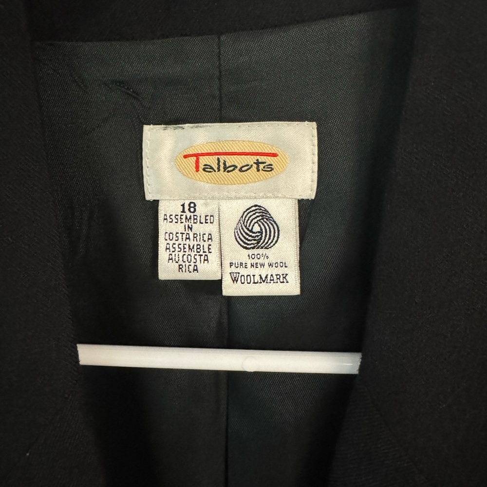 Talbots Classic Black Wool Jacket - image 2